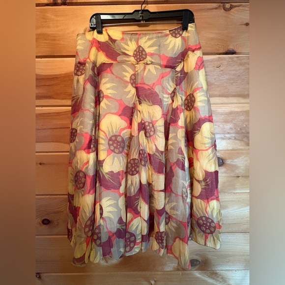 NIC+ZOE Dresses & Skirts - Nic & Zoe 12 SUNFLOWER Skirt Lightweight Tencel Blend Lined